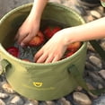 thumbnail image 3 of Folding Bucket Large 20L Portable Waterproof Bucket Bag Camping Picnic Pvc Mesh Water Storage Bucket Beach Bucket, 3 of 13