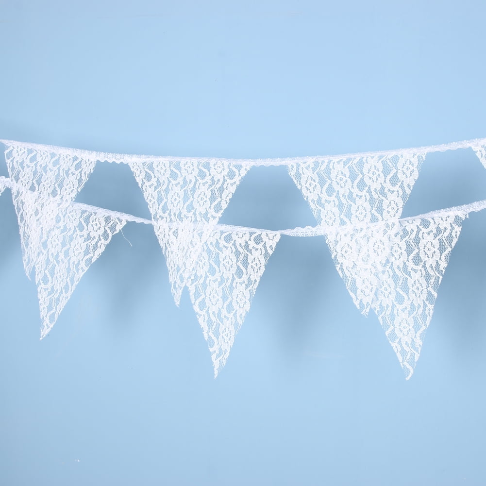 Details about   3.2m 11 Flags Lace Vintage  Party Wedding Pennant Bunting Banner Decor 