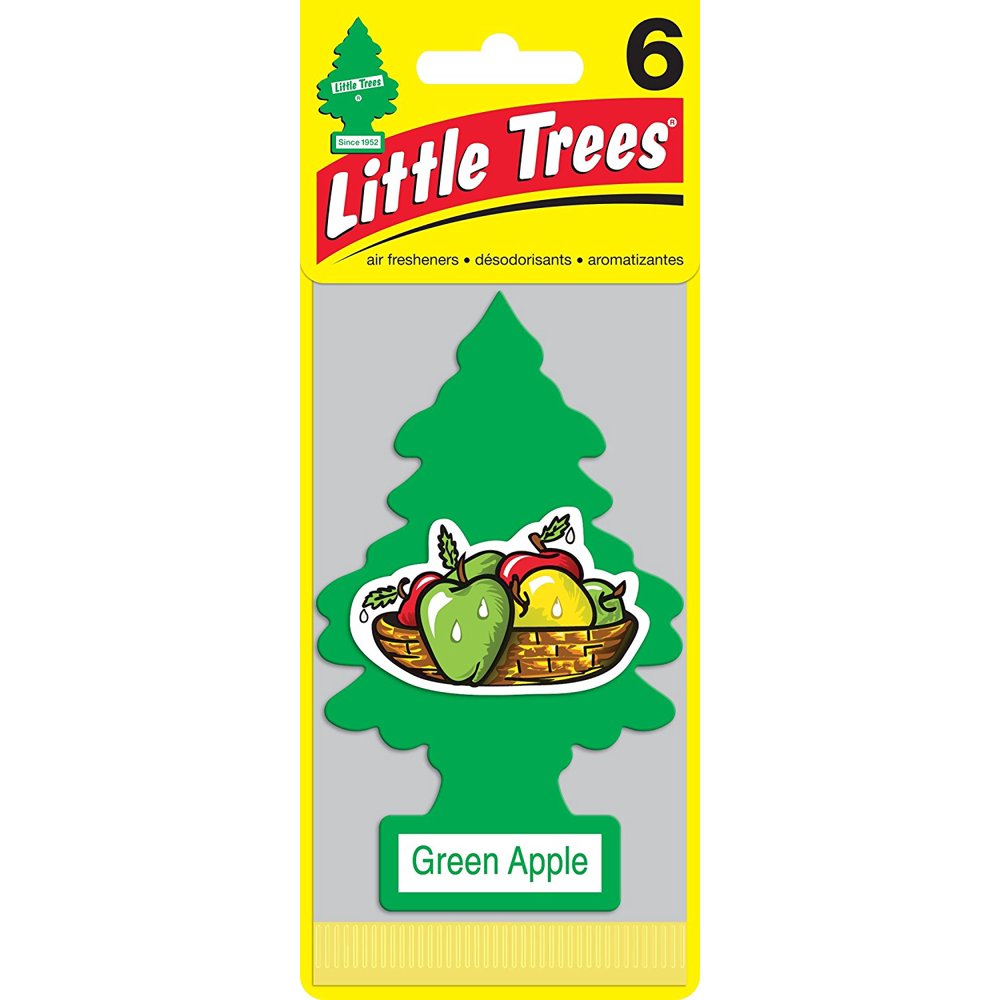 Little Trees Green Apple Air Freshener, (Pack of 24)