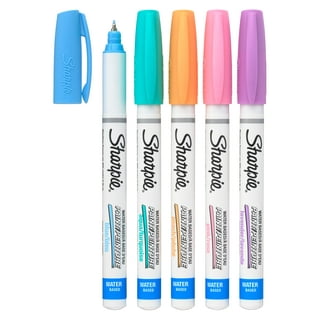 SHARPIE 36671 Water-Based Poster Paint Marker, Assorted Colors, 5-Pack