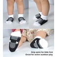thumbnail image 2 of EPEIUS Calcetines antideslizantes unisex para bebés como zapatos, botines antideslizantes para niños y niñas de 0 a 6 meses (juego de 6) negro/blanco/azul/amarillo/marrón/verde, 2 of 5