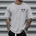 thumbnail image 2 of Gubotare Men's Short Sleeve Tee Shirt Crewneck Short Sleeve Tee Shirt for Men (Grey,XL), 2 of 4