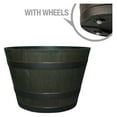 thumbnail image 2 of 22.5" Whiskey Barrel Planter with Wheels - 69.34 qt Outdoor Garden Pot - UV Resistant, Lightweight Resin Planter for Patio, Deck, Yard, 2 of 6