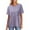 Purple, variant on Fanxing Slimming Blouses for Women Hide Belly White Patchwork Summer Tops Comfort Breathable Crewneck Tees Shirts S-2XL