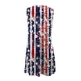 thumbnail image 5 of Midsumdr American Flag Sundresses for Women 2025 4th of July Stars Stripe Printed Patriotic Independence Day Mini Dress Casual O Neck Sleeveless Loose Plus Size Beach Summer Dresses, 5 of 5