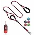 thumbnail image 3 of JSXD 5 FT Heavy Duty Double Handle Dog Leash with Comfortable Padded and Reflective Rope, for Small to Large Dogs (Rope-Red), 3 of 4