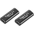thumbnail image 1 of Adaptador USB Tipo C, Adaptador USB 3.1 Hembra a Hembra 10Gbps OTG Tipo C, Adaptador Gen2 USB C de Carga Rápida y Sincronización de Datos, para Computadora Portátil, Teléfono (Negro, 2 Piezas), 1 of 5