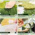thumbnail image 3 of Alfombra de baño con diseño floral de musgo, bonita alfombra de baño con diseño de plantas, alfombra de baño con flores de primavera, alfombra decorativa de pelo largo con estética verde, alfombra de, 3 of 6