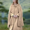 thumbnail image 4 of MuZeFu Women Trench Coat Open Front Cardigan Jacket Coat Shawl Cape Cloak Mantle Plus, 4 of 9