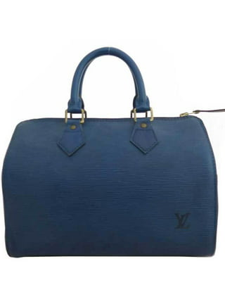Handbags Louis Vuitton Speedy Shoulder Strap 25 Blue Denim EPI Leather
