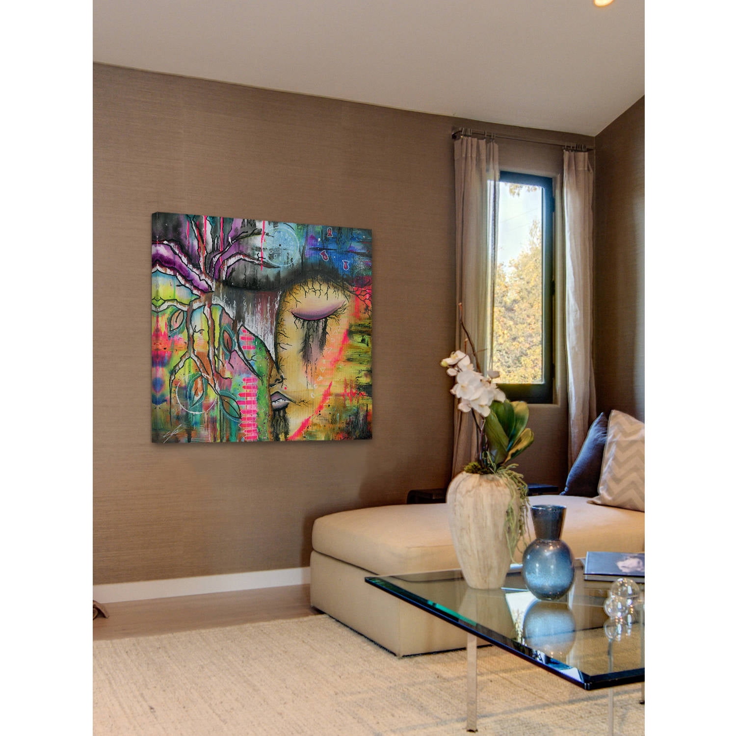 "Buddhist" Painting Print on Wrapped Canvas