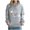 Gray, variant on Hoodie Women Pull over Hoodie for Womens Long Sleeved Pockets Drawstring Pullover Print Soft Stylish Oversized Tops Ladies Weekend Workout Fall Winter Wear Gray