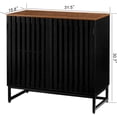 thumbnail image 2 of Sideboard Cabinet, Small Buffet With Storage, Accent Cabinet With 2 Doors and Adjustable Shelf, Wooden Credenza for Living Room, Kitchen, Black, 2 of 7