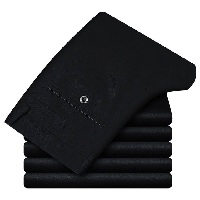 2024 nuevos pantalones casuales de algodón 98%, ropa para hombres, pantalones elásticos de cintura alta sueltos rectos clásicos, ropa de marca masculina