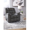 thumbnail image 2 of Signature Design by Ashley Drakestone Tufted Manual Rocker Recliner with Lumber Heat and Massage, Gray, 2 of 9