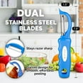 thumbnail image 4 of Zulay Kitchen Professional Stainless Steel Veggie Peeler, Blue, 4 of 7