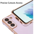 thumbnail image 2 of for Samsung Galaxy S21 FE 5G Case Luxury Plating Edge Case Cover Slim Lightweight Glossy Bling Phone Case Soft TPU Shockproof Bumper Case Electroplated Case,Purple, 2 of 8