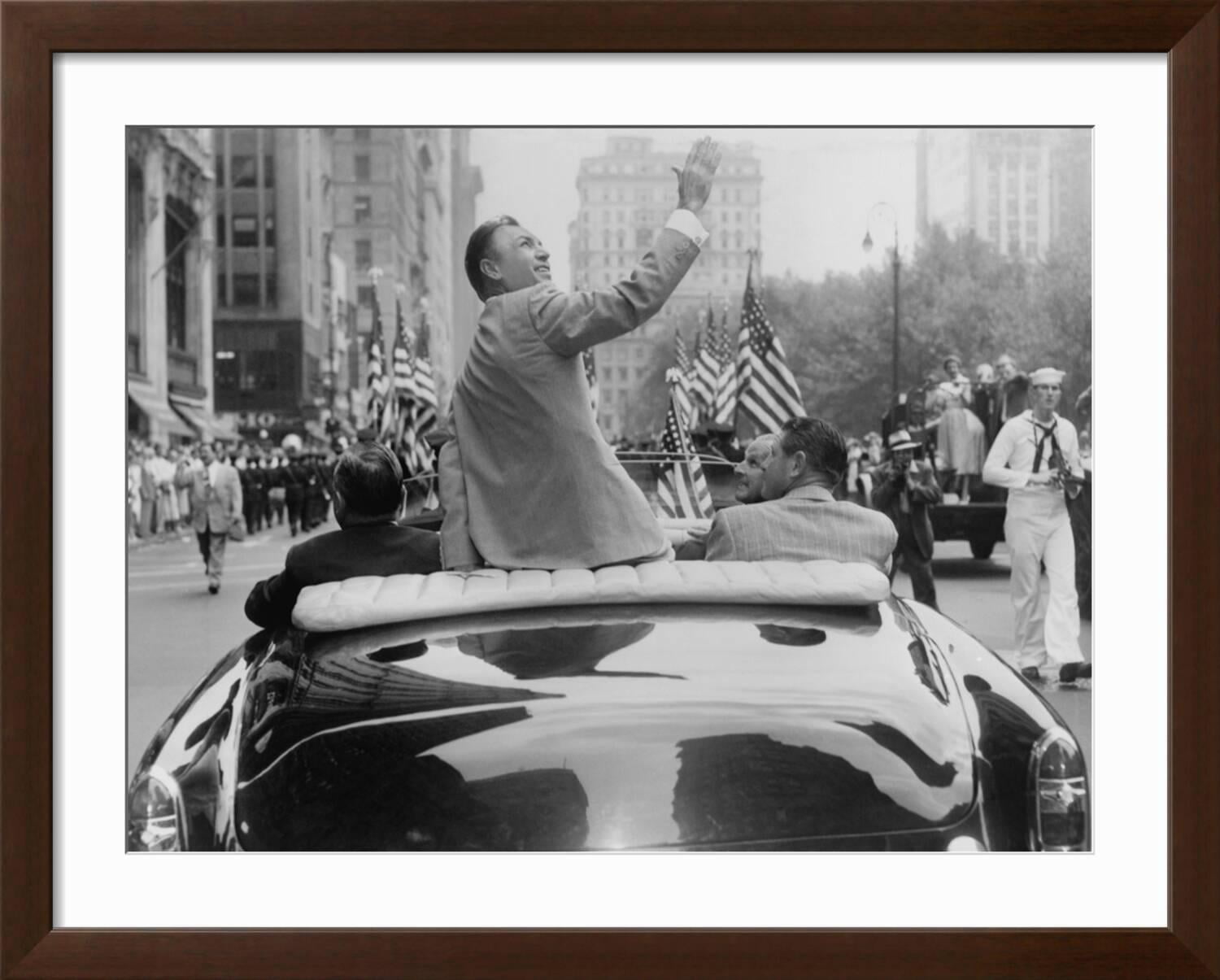 Art.com Ben Hogan Honored in a Ticker-Tape Parade in New York City Photo, Brown Frame Wall Art, 40" x 32"