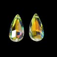 thumbnail image 2 of 100pcs Glass Pendants Teardrop AB color Faceted Clear AB 24x12x5.5mm Hole: 1.4mm, 2 of 3