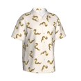 thumbnail image 2 of Daiia Cartoon Snake Hawaiian Shirt for Men Gentle Cotton Regular Short Sleeve Casual-XX-Large, 2 of 9