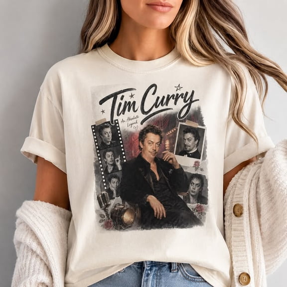 Tim Curry Vintage Graphic T-Shirt, Retro Movie Legend Collage Unisex Tee