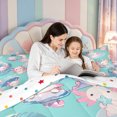 thumbnail image 4 of Manfei Pastel Axolotl Queen Comforter Set,Cute Animals Print Comforter Sets Queen,Polkadot Reversible,3 Pieces,1 Comforter and 2 Pillowcases, 4 of 7