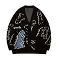 thumbnail image 2 of SUXIAN Cardigan For Women Dinosaur Print Knit Sweater Oversized Streetwear Long Sleeve Open Front Cardigan Sweater, 2 of 6