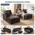 thumbnail image 7 of LazySunsets 112" Oversized Modular Sectional L Shaped Sofa, Wide & Deep Seat Boneless Cloud Couch With Multi-Purpose Round Pillow, No Assembly (Brown), 7 of 7
