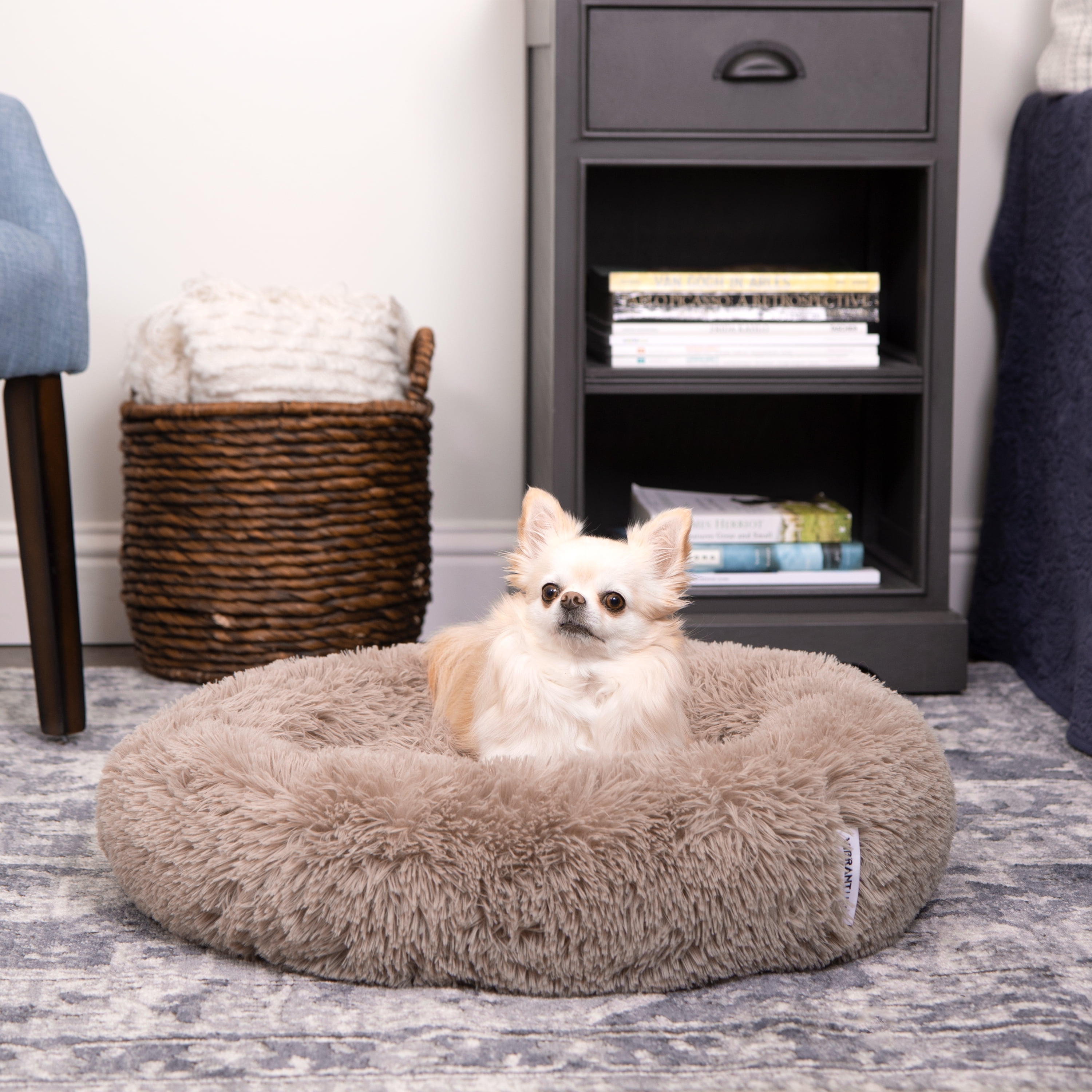 Vibrant Life Small Cozy Luxe Crate Mat Pet Bed, Gray 