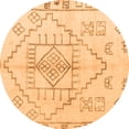 thumbnail image 1 of Ahgly Company Indoor Round Solid Orange Modern Area Rugs, 3' Round, 1 of 4