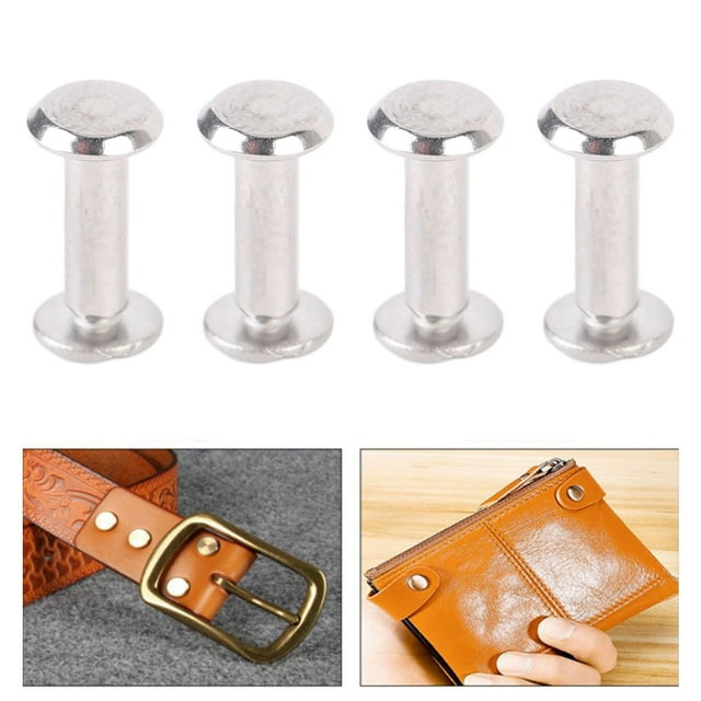 100 Sets M2 Riverías De Tornillo De Acero Inoxidable Fácil De Instalación Aplicaciones Versátiles De Erosión Con Remaches De Cuero Tornillos De Chicago Para Artesanías Bolsos