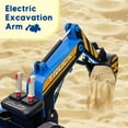 thumbnail image 7 of Ride On Excavator for Kids, 4WD Electric Excavator Toy, 12V Battery Powered Construction Truck Digger with Remote Control, Spring Suspension, MP3 Music for Kids 3-8, Blue, 7 of 7