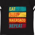 thumbnail image 4 of Inktastic Railroading Train Lover Eat Sleep Railroads Repeat Boys or Girls Toddler T-Shirt, 4 of 5