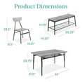 Best Choice Products 6Piece 55in Modern Home Dining Set w/ Storage