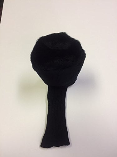 Oncourse Long Fairway Headcover #BLANK Black  Fur Top, NEW, FREE SHIP