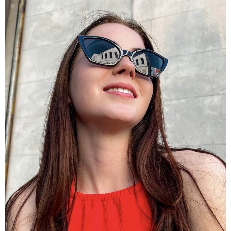 2 Pairs Women Pointed Tip Cat Eye Outdoor Reading SunGlasses  display picture 1