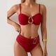 thumbnail image 1 of Tankini para mujer, bikini con escote en V y tirantes, traje de baño dividido, traje de baño dividido, traje de baño de dos piezas para mujer, trajes de baño tankini para mujer, traje de baño de 2 pie, 1 of 7