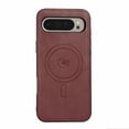 thumbnail image 4 of Magnetic Case for Google Pixel 8 Pro Business Classic PU Leather Slim Soft Bumper Anti-Fingerprint Shockproof Protective Compatible with Magsafe Phone Cover For Google Pixel 8 Pro,Winered, 4 of 5