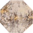 thumbnail image 1 of Unique Loom Helios Over-Dyed Area Rug 5' x 5' Octagon Beige/Brown, 1 of 1