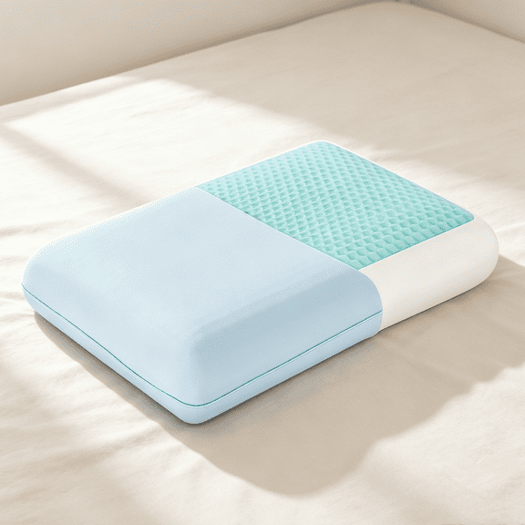 Cooling Pillow, Beddle Gel Memory Foam Pillow, Reversible, Neck Support, Standard Size, Blue