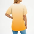 thumbnail image 5 of Annhoo Women'S Summer Clothes Oversized V-Neck Gradient Tops Loose Short Sleeve Blouse Going Out Trendy T-Shirts, 5 of 7