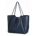 thumbnail image 1 of Bolso HOXIS Oversize de piel sintética para mujer, color azul marino, 1 of 7