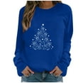 thumbnail image 1 of Hauts pour Femmes Manches Longues Noël Automne Col Rond Hauts Manches Longues Blouse Imprimée Régulière Sweashirts Manches Longues Hauts pour Femmes Blouses Manches Longues pour Femmes, 1 of 6