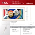 thumbnail image 3 of TCL 55" NXTFRAME 4K UHD QLED TV with 1x Power Cable, 1x TV Remote, 2x AAA TV Remote Batteries, 4x Magnetic Bezels, 2x Magnetic bezel screws, 1x Wall Mount Bracket, 55A300W, 3 of 22