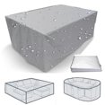 thumbnail image 2 of Waterproof Outdoor Furniture Cover for Patio Garden Chairs, Heavy-Duty PVC Protector Against Rain, Snow, UV Damage (75 Sizes, Silver/Black), 2 of 5