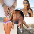 thumbnail image 4 of ZHAOCHENG 3 piezas de cuentas de cintura para mujeres, cuentas de vientre, cadena elástica, cuentas de cintura africana para mujeres, joyería de bikini de talla grande C, 4 of 5