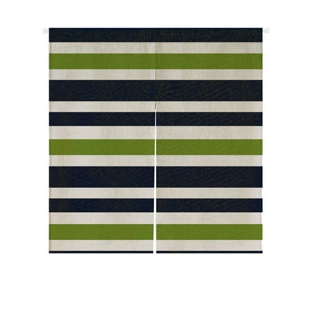 White And Navy Striped Curtains GCKG Navy Blue,Green And White Stripe Doorway Curtain Japanese Noren Curtains Door Curtain Entrance Curtain Size 85x90cm ()