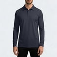 thumbnail image 6 of Juesizh UPF 50+ Long Sleeve Men Solid Color Sun Shirt Fashion Casual Button Down Collar Sun Protection Fishing Shirt, S-3XL, 6 of 8