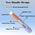 thumbnail image 4 of Yarniss Crochet Hooks with Counter 2.0mm-14.0mm,18 Size Digital Counting & Lighted Crochet Hooks Set with Case, 4 of 9