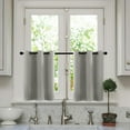 thumbnail image 1 of Solid Sunscreen Curtain 1 Panel Blackout Curtain Short Type Room Curtain Rod Pocket Style Curtain Kitchen Living Room Decor, 1 of 4
